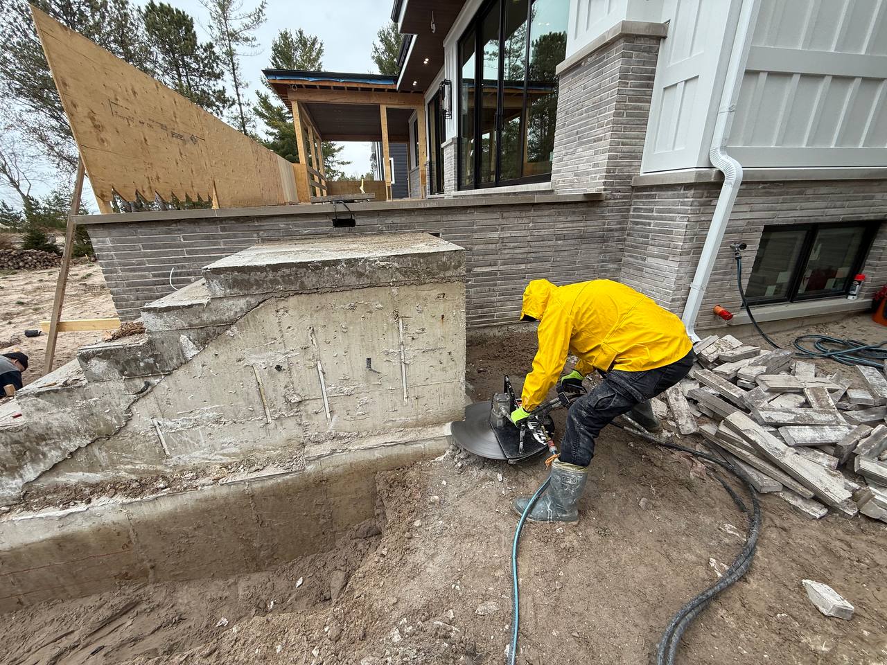 concrete stairs demolition